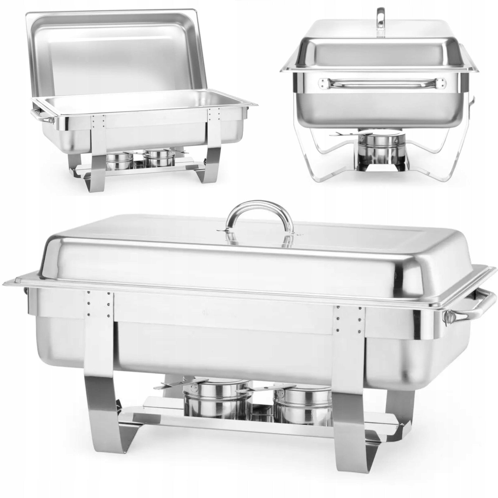 Food Warmer for Paste Steel Candles GN 1/1 - LARGE SET
