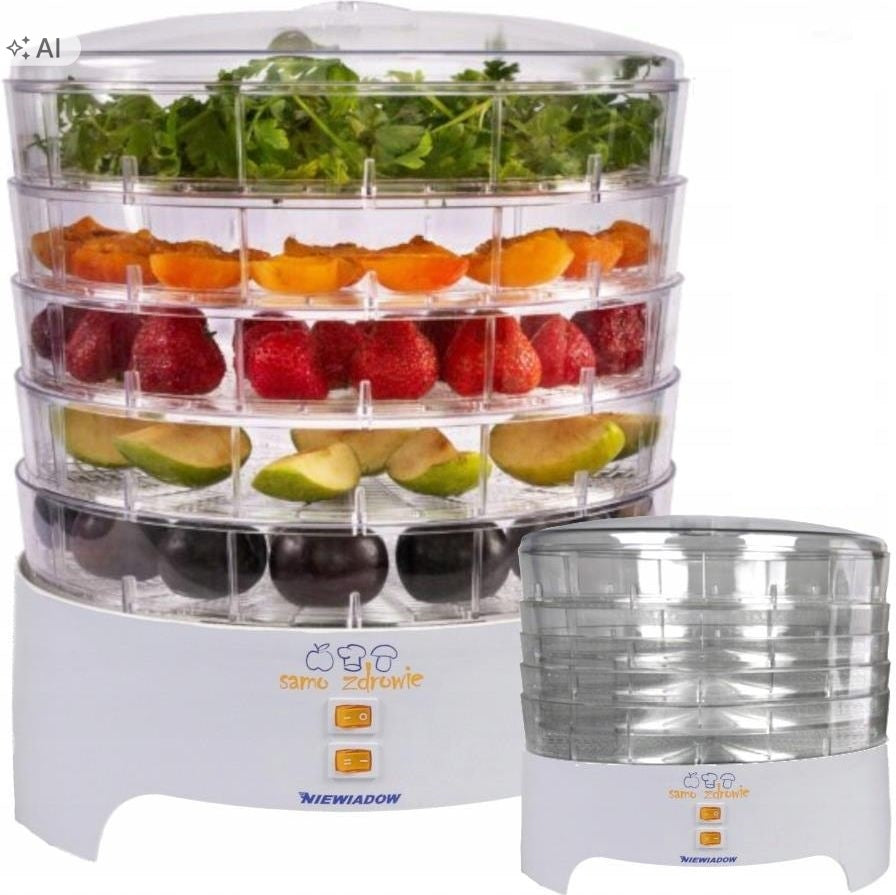 Food dryer for mushroom vegetables Niewiadów 5 sieves 15 liters power 500 W