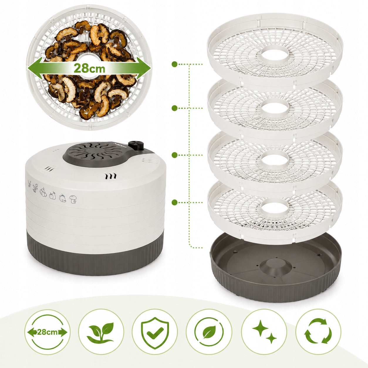 Food grade vegetable fruit mushroom dryer 5 sieve adjustment MPM MSG-15 Packaging status original
