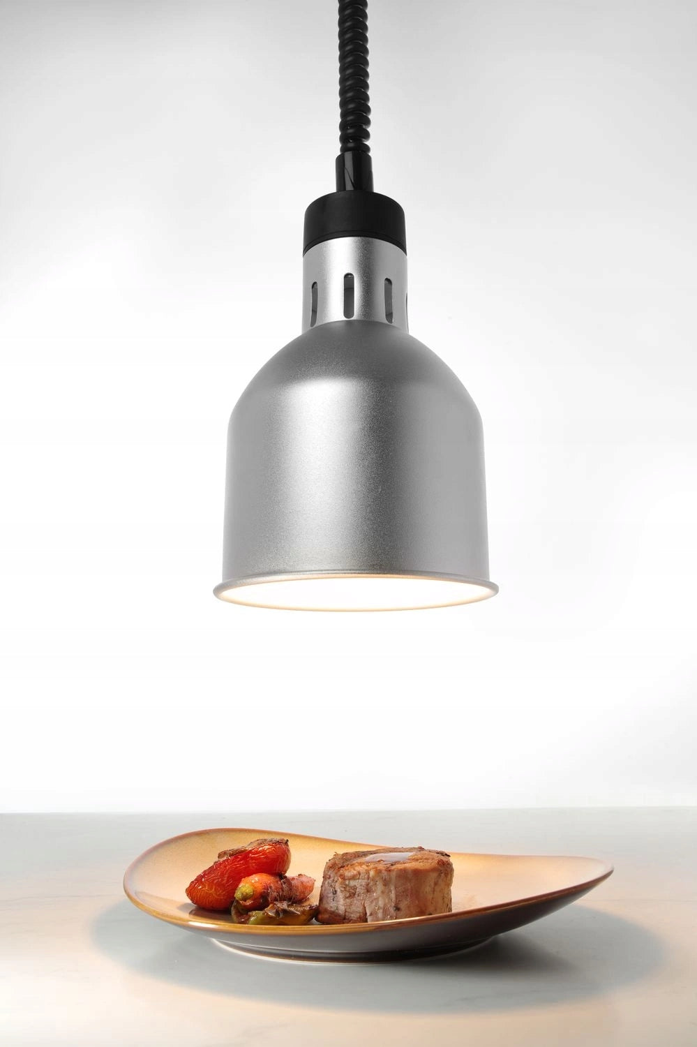 Food heating lamp hanging cylindrical silver HENDI 273883 Brand Hendi