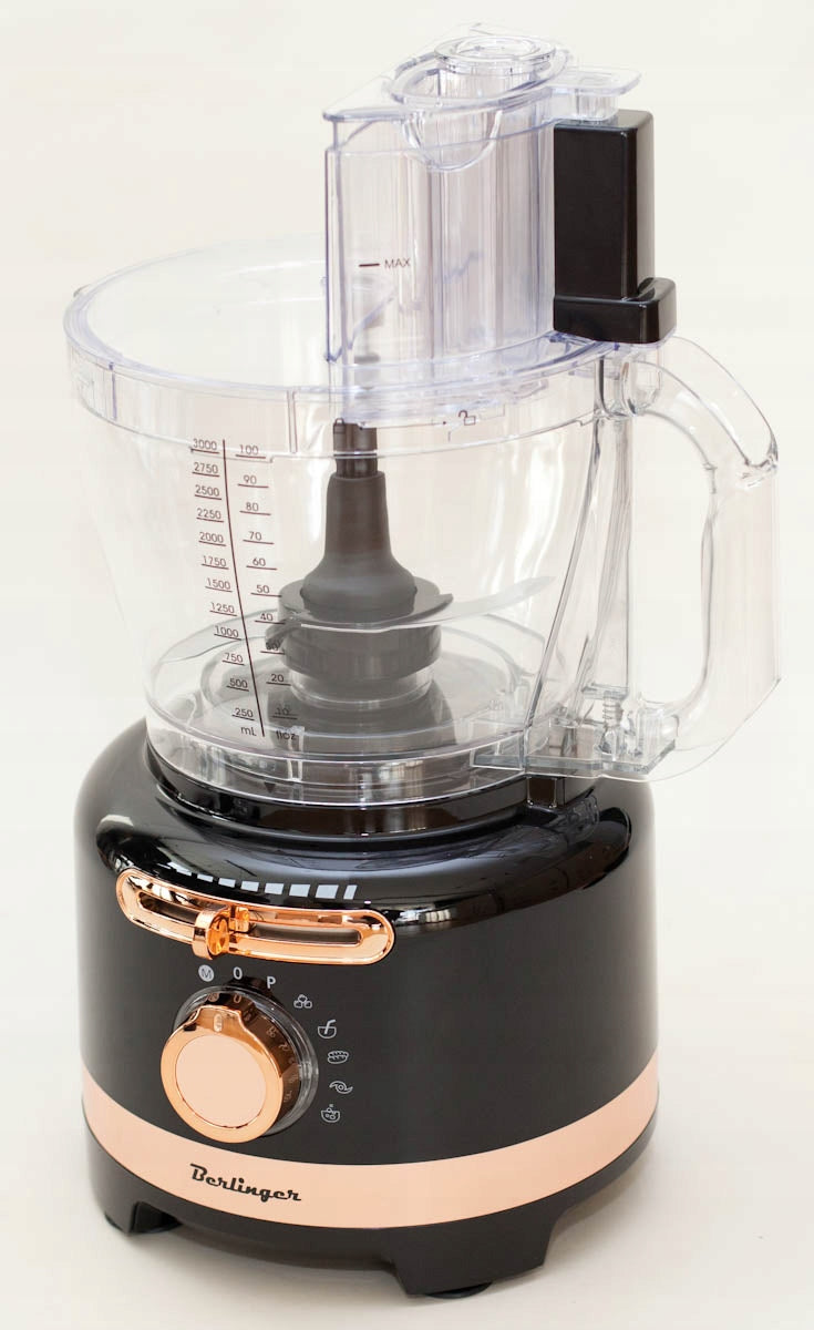 Food processor multifunctional 16W1 1800W - blender shredder grinder grater Dominant color black