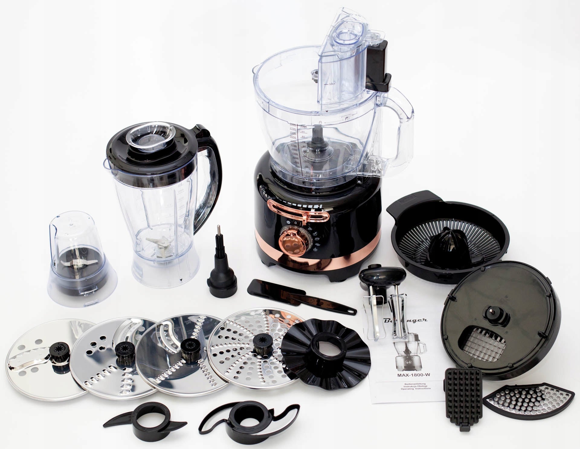 Food processor multifunctional 16W1 1800W - blender shredder grinder grater Manufacturer code robot_kuchenny-1800_CZ