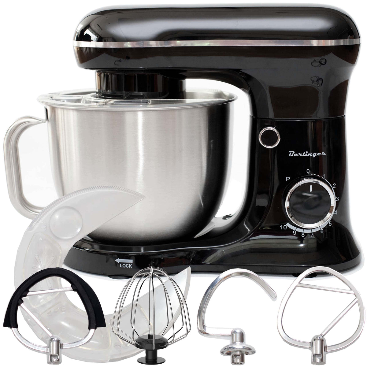 Food processor planetary mixer BERLINGER| Powerful 3200 5,5L | 4 mixers