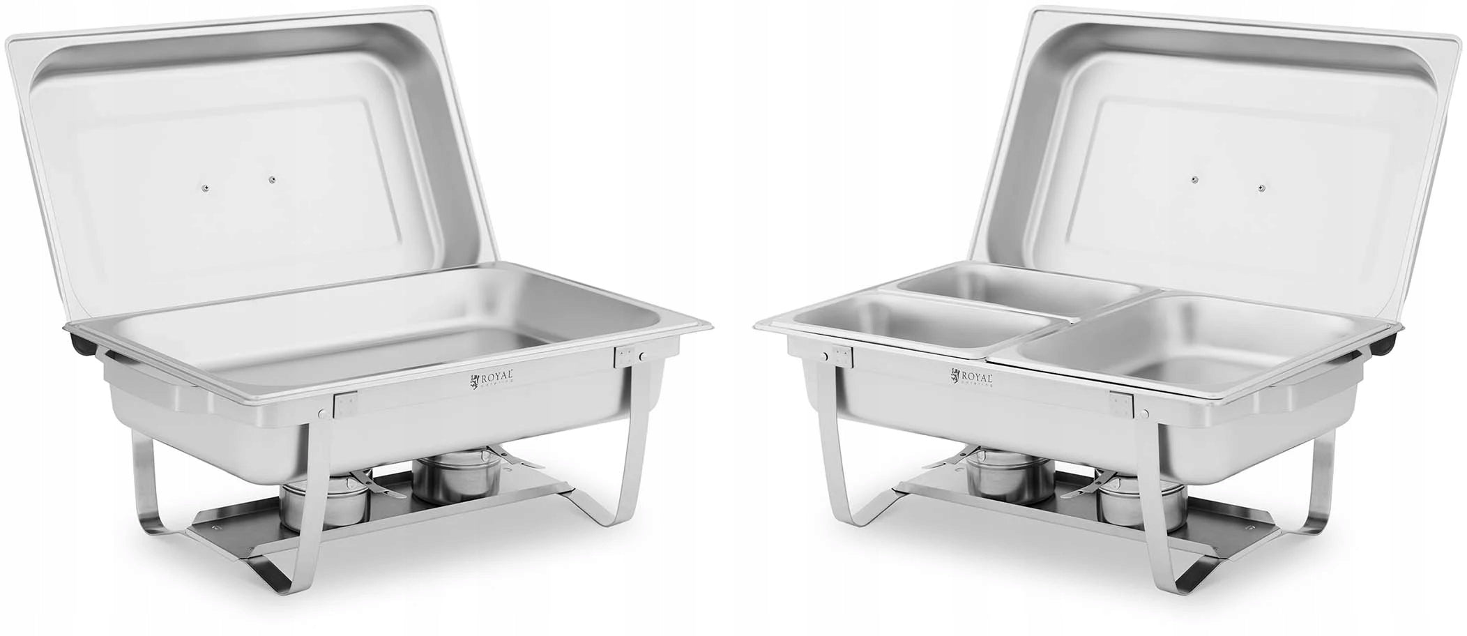 Food warmer Royal Catering 2x8 l silver