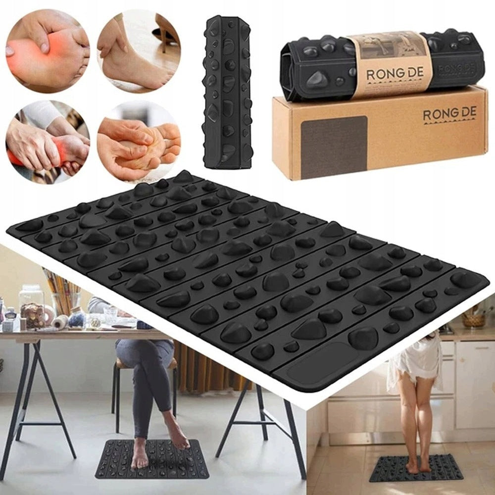 Foot Massage Mat with Convex Relaxation 50x30cm Black Medical device no