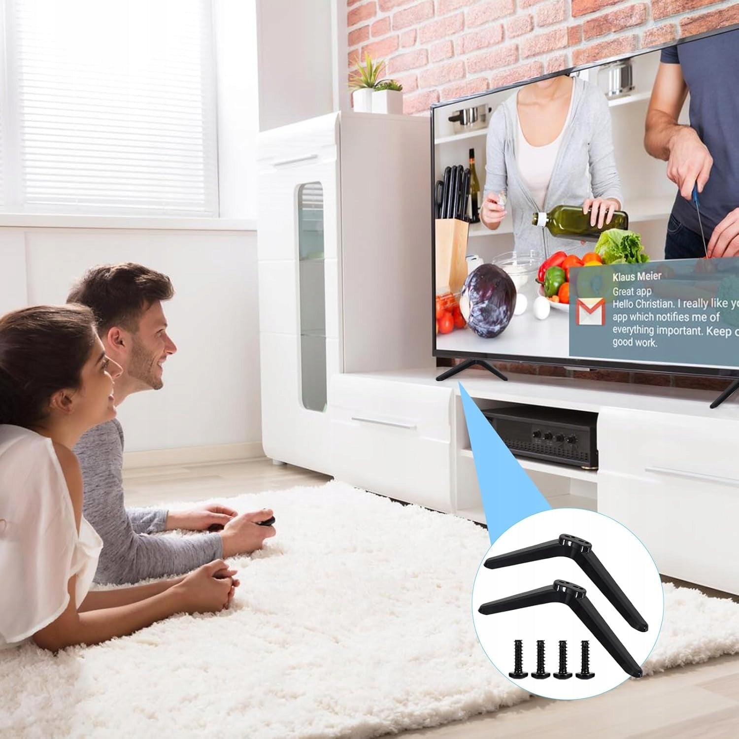 Foot base TV stand TCL compatible with most 32-55 inches Brand TCL