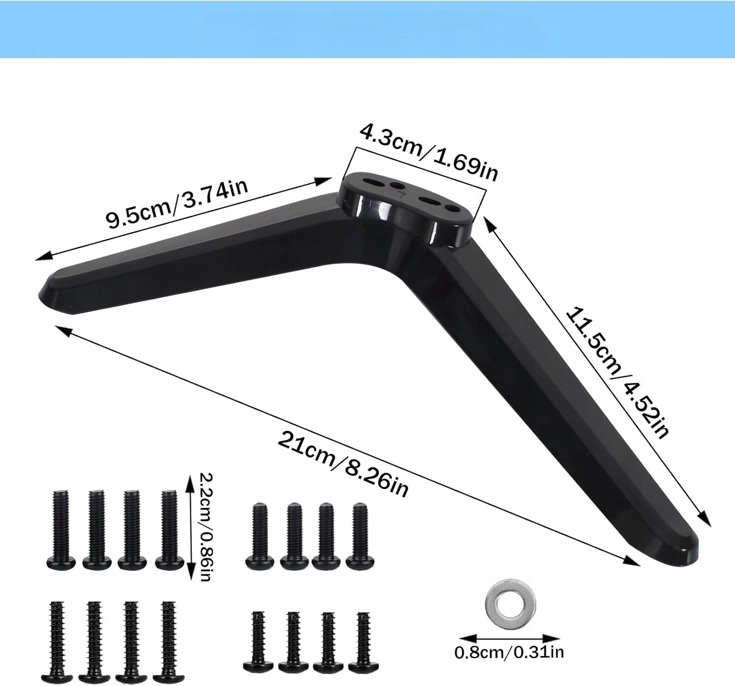 Foot base TV stand TCL compatible with most 32-55 inches Manufacturer code 0011661001329