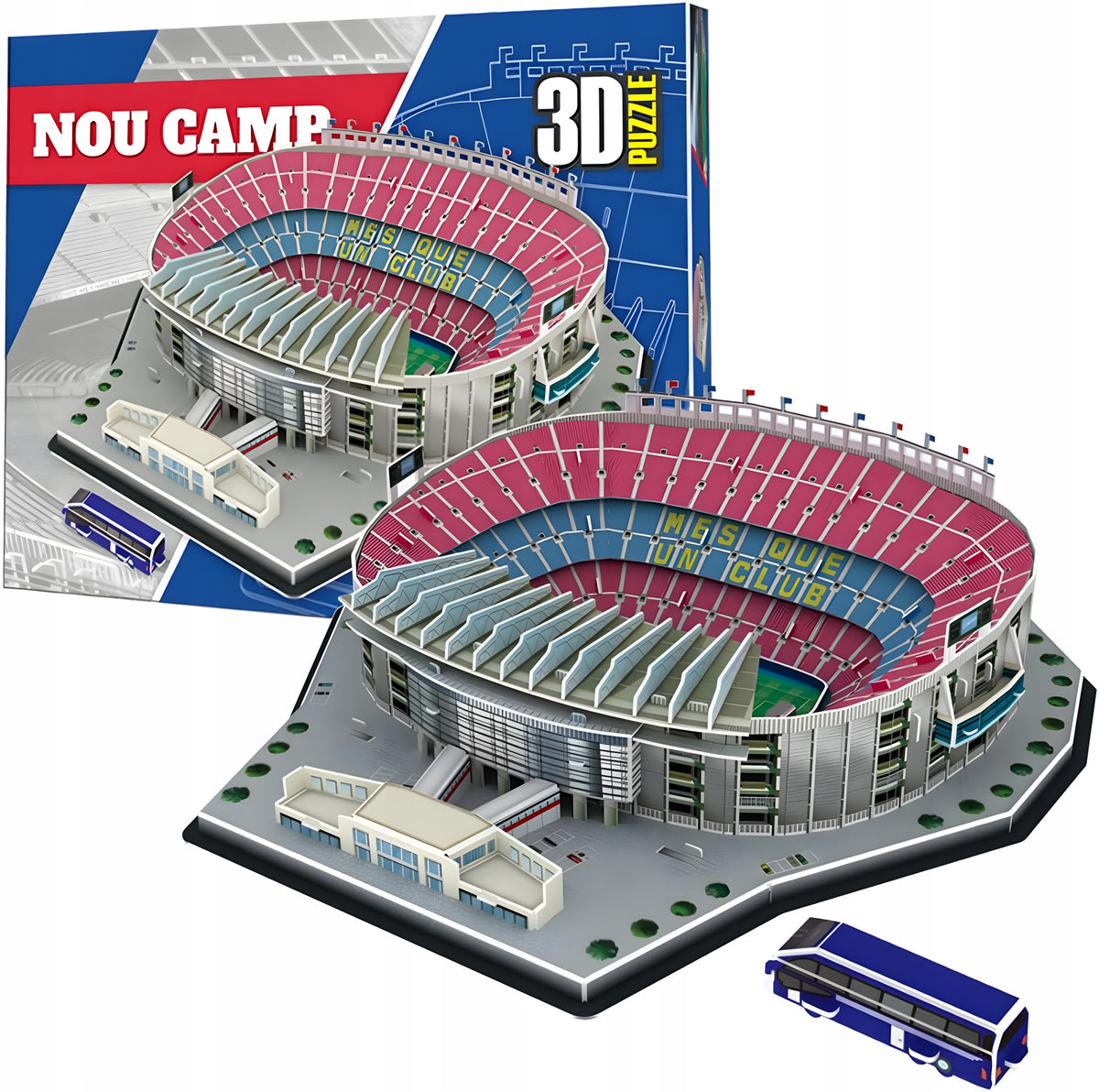 Football Stadium CAMP NOU Fc Barcelona Puzzle Model 3D 69 Elements LaLiga Packaging status original