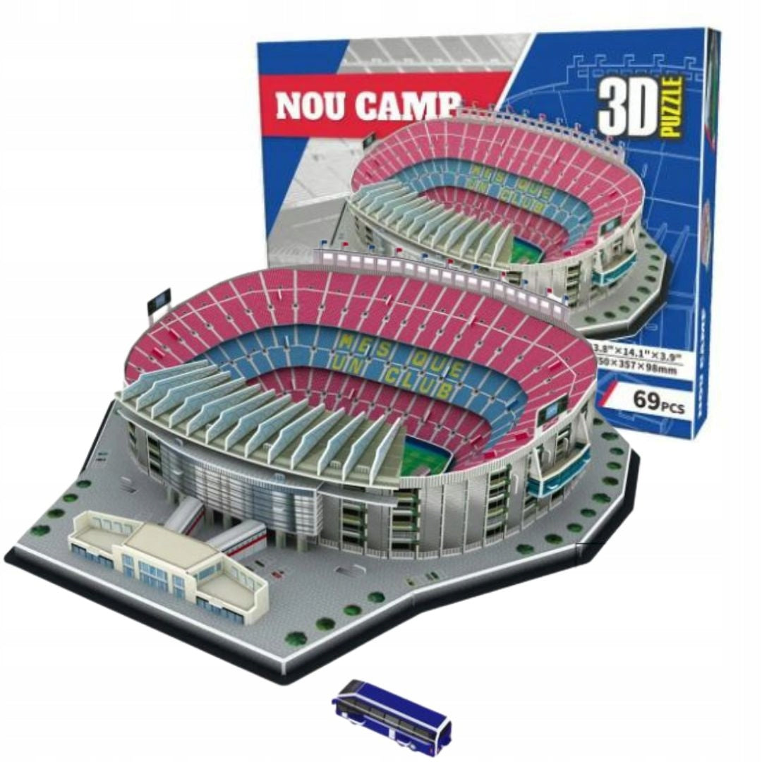 Football Stadium CAMP NOU Fc Barcelona Puzzle Model 3D 69 Elements LaLiga
