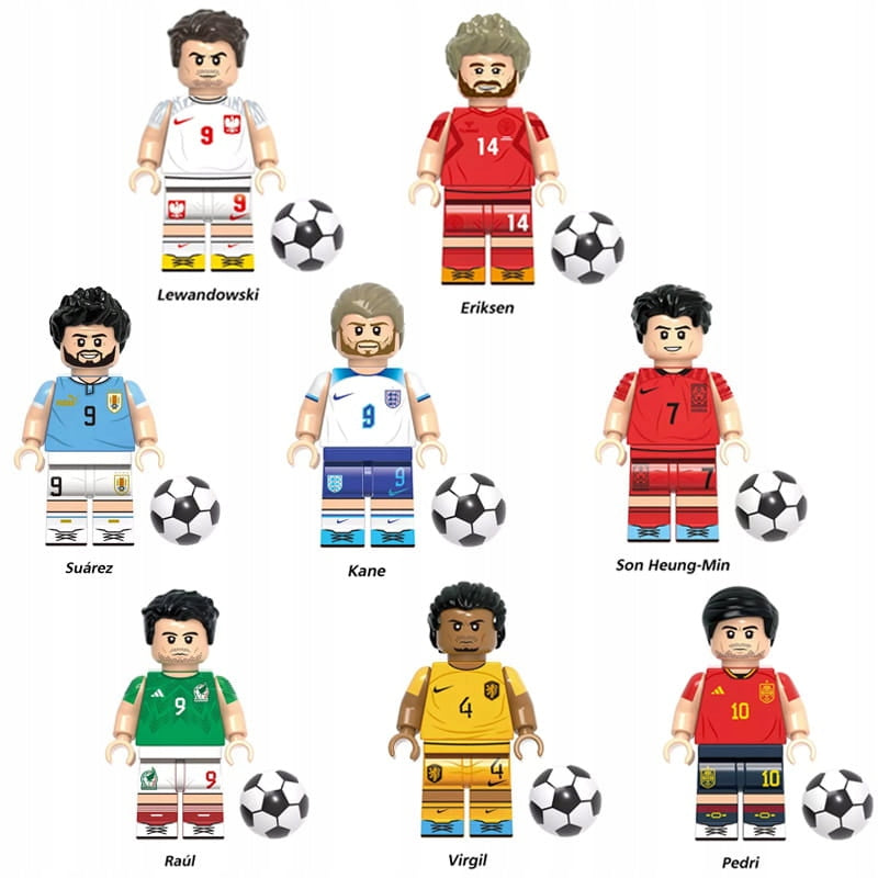 Football Stars NEW Lewandowski Raul Eriksen Suarez Son Heung-Min Virgil Manufacturer code PRC