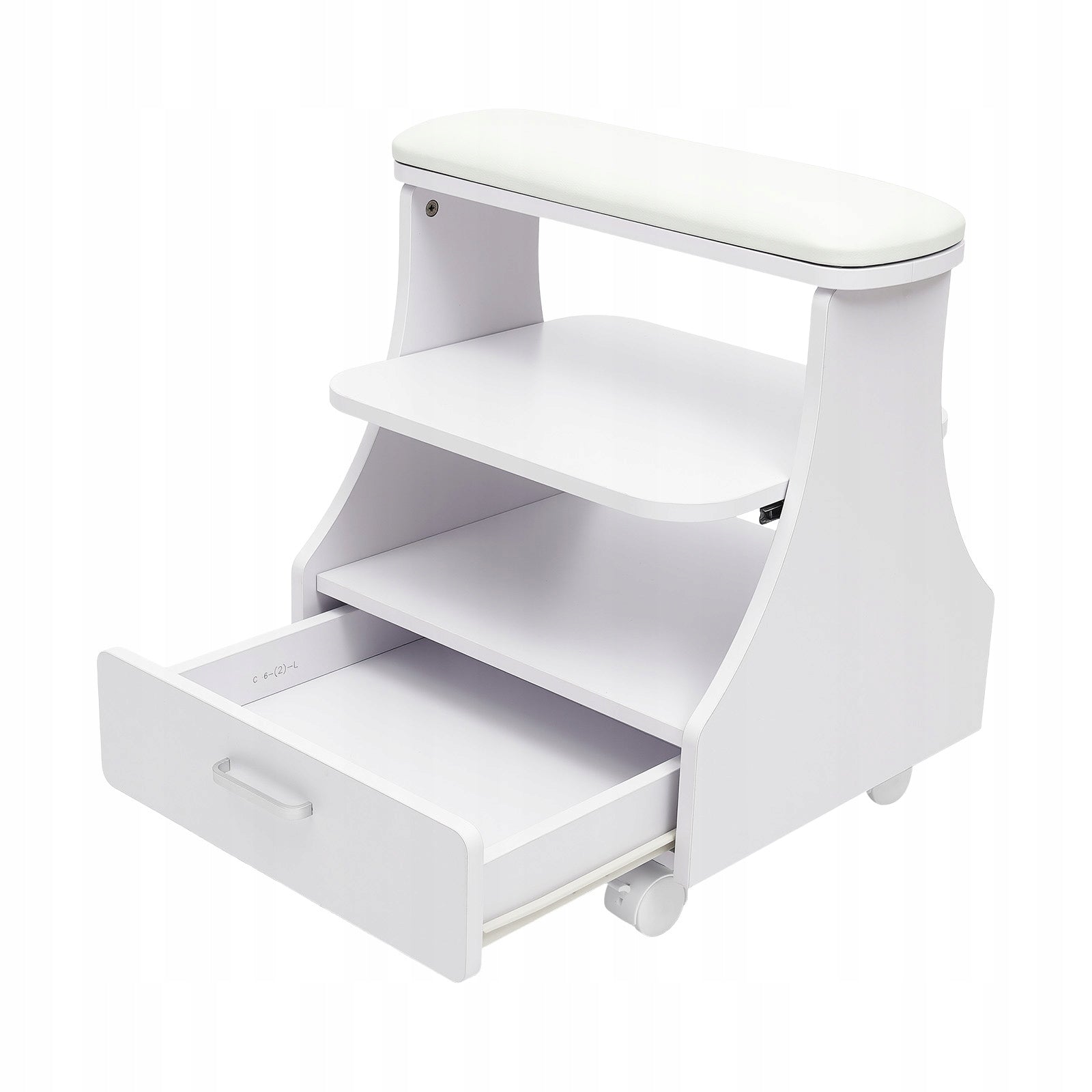 Footbath Stool Foot Rest W/ Wheels Beauty Salon Pedicure Manicure Funiture Packaging status original