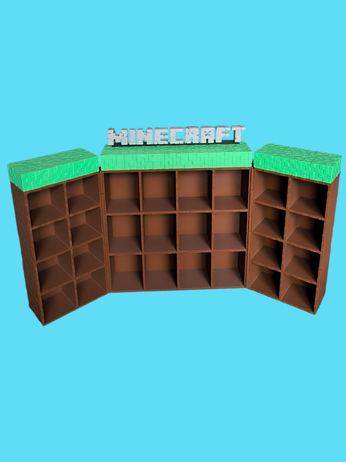 For Minecraft Kinder Joy Figurines SHELF + FREEBIE LED NIGHT LIGHT AND KEYCHAIN Manufacturer code Regał wszystkie figurki kolekcji Minecraft MC