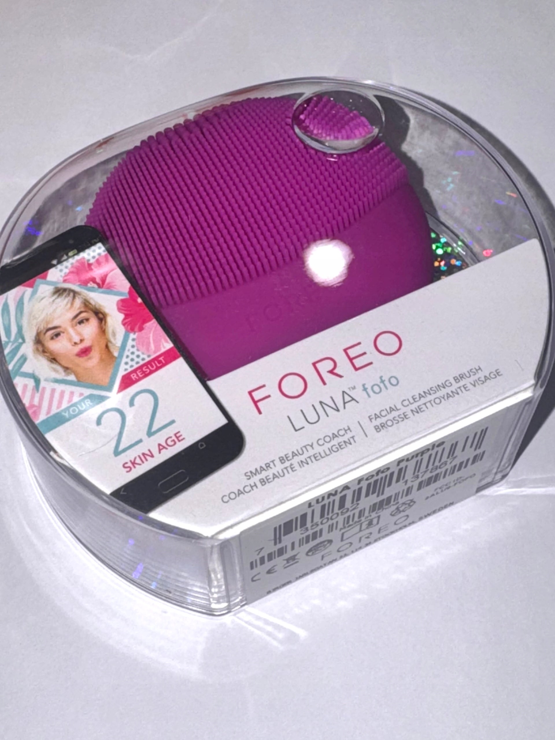 Foreo Luna Fofo Smart Sonic Toothbrush for Face Washing Purple Brand FOREO