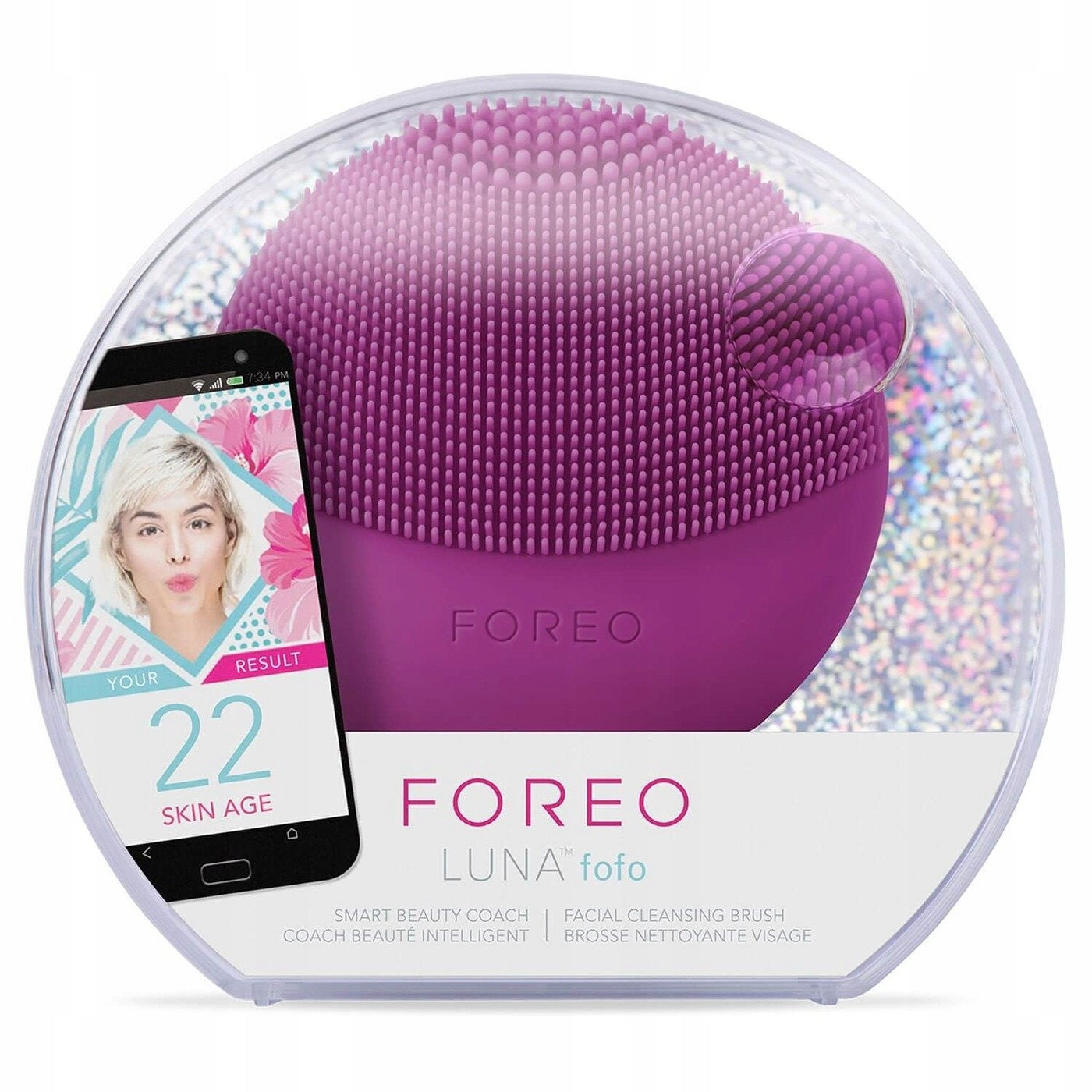 Foreo Luna Fofo Smart Sonic Toothbrush for Face Washing Purple