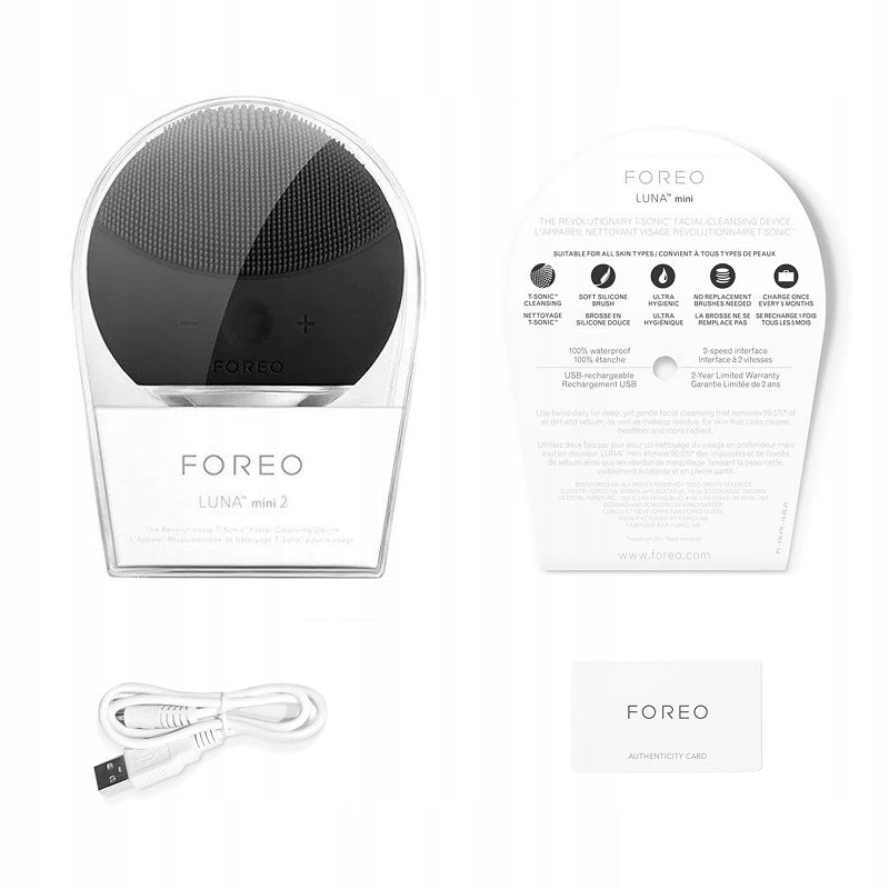 Foreo Luna Mini 2 Face Wash Sonic Toothbrush, Midnight Model Luna Mini 2
