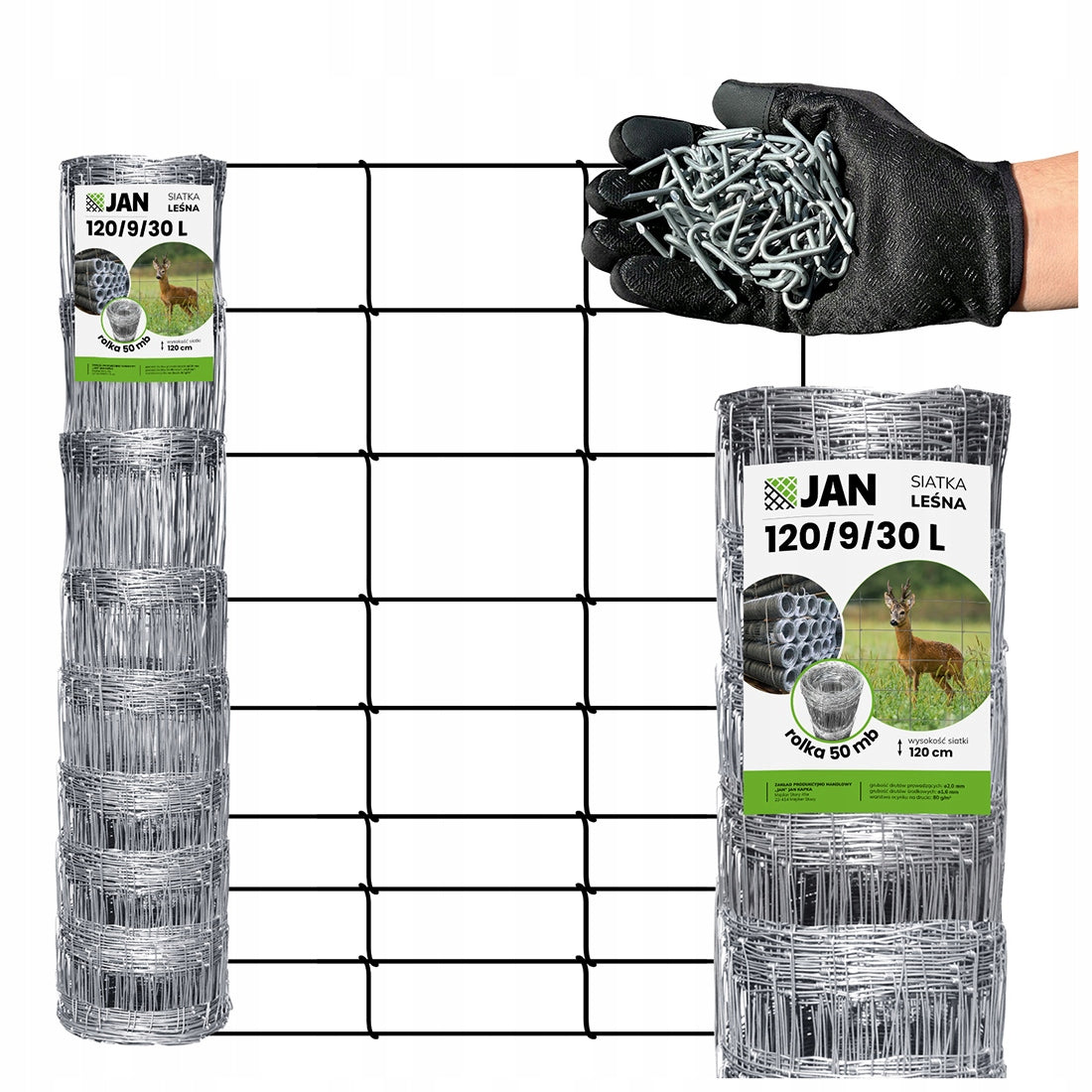 Forest Fence Net island 120/9/30 L 50m Freebie on Sheep Wild Deer
