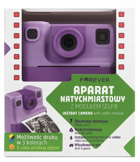 Forever Instant camera with selfie module ICS-19 purple