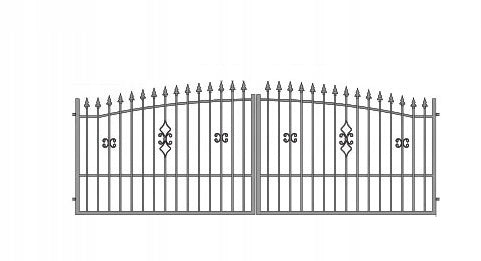 Forged double-leaf entrance gate ANIA 2 MANUFACTURER