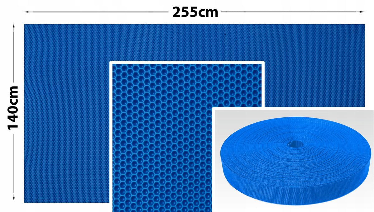 Form for cutting EVA sheet 1400x2550x10 + HEM blue