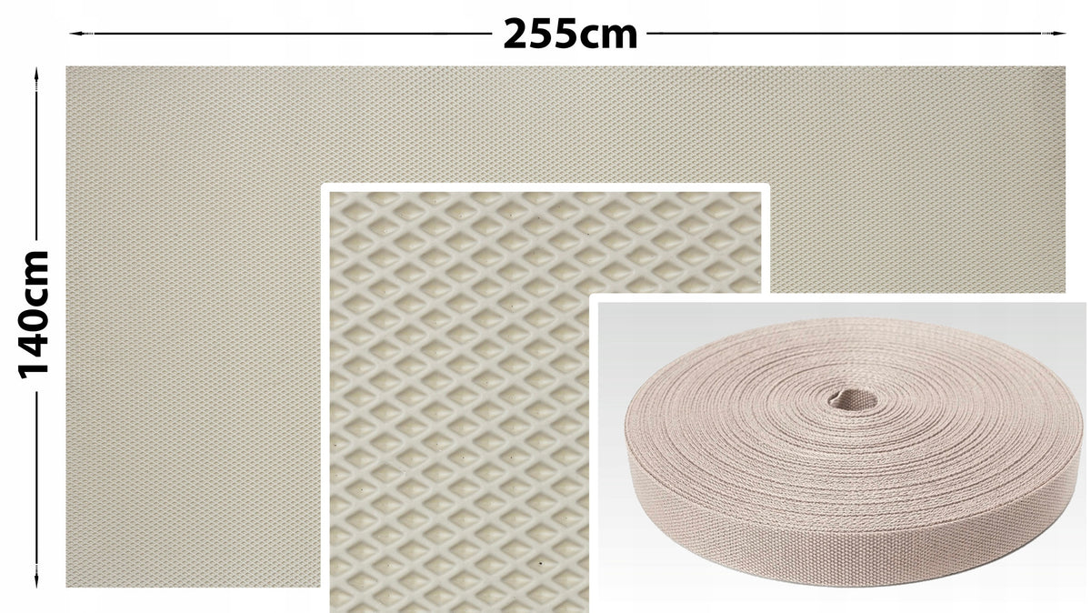 Form for cutting EVA sheet 1400x2550x10 + cream hem