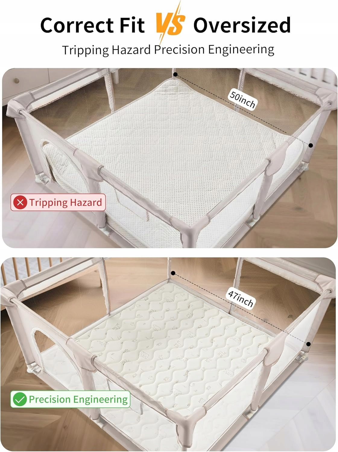 Fortella crawling mat 120x120 cm beige folding non-slip Packaging status original