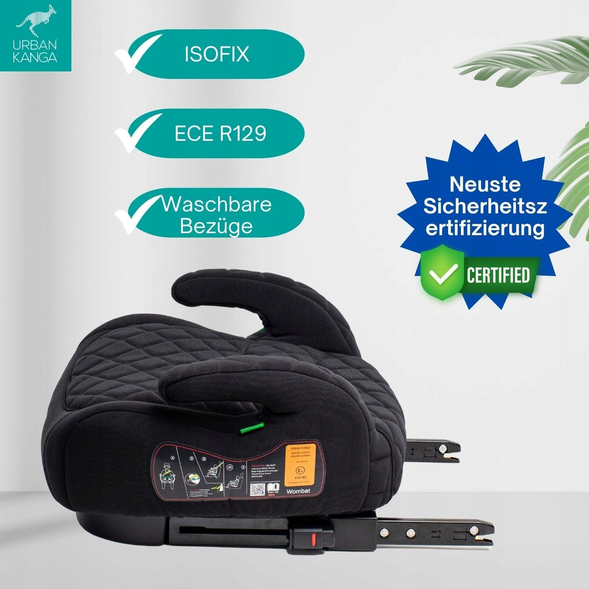 Fotelik Samochodowy Urban Kanga Wombat ISOFIX 125-150 cm Czarny Manufacturer code 4260599311260