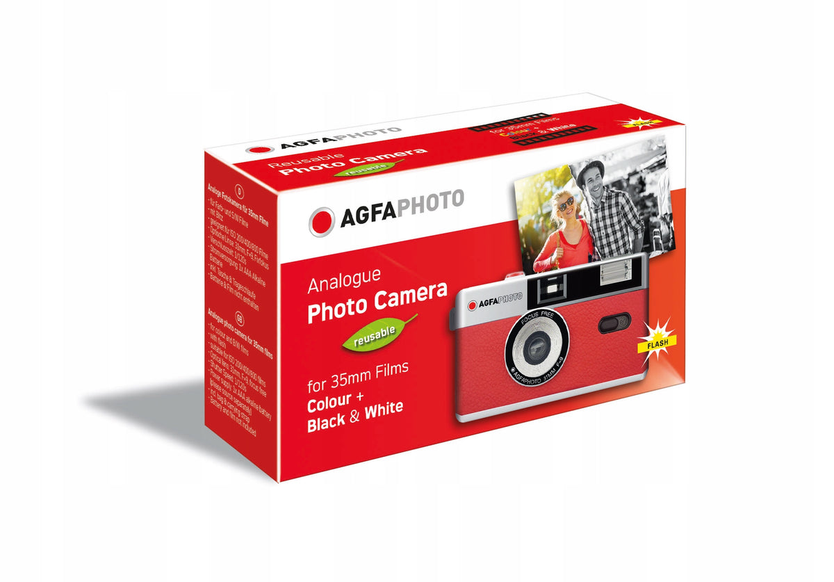 Fotoaparát AgfaPhoto 603001 červený 35mm 31mm s bleskom Packaging status original