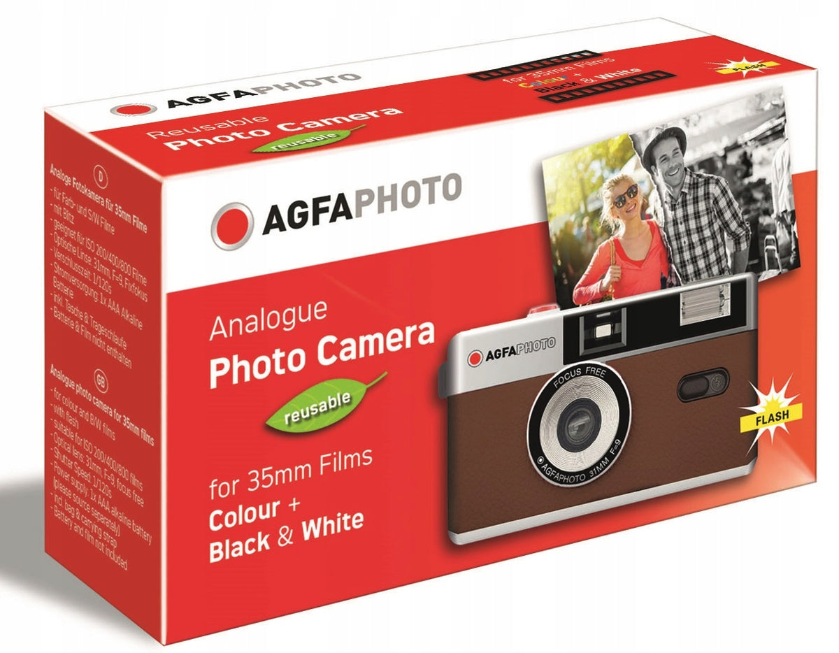 Fotoaparát AgfaPhoto 603002 hnedý 35 mm 31 mm s bleskom Packaging status original