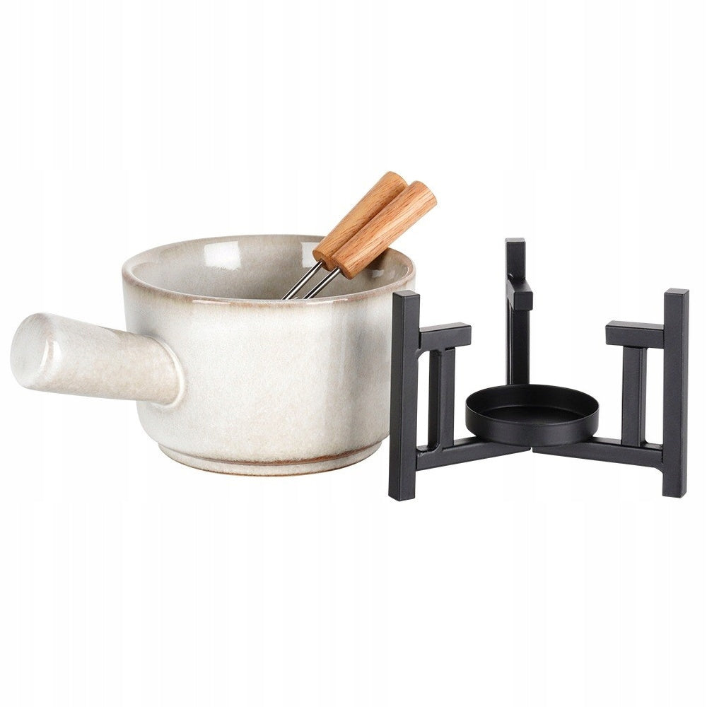 Founde Pot Ceramic Boiler for Fondue Cheese Chocolate Brand Artemis