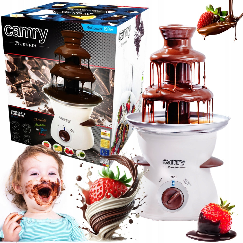 Fountain Chocolate Tower For Fondue Home 3 Levels Floor Chocolate 190W