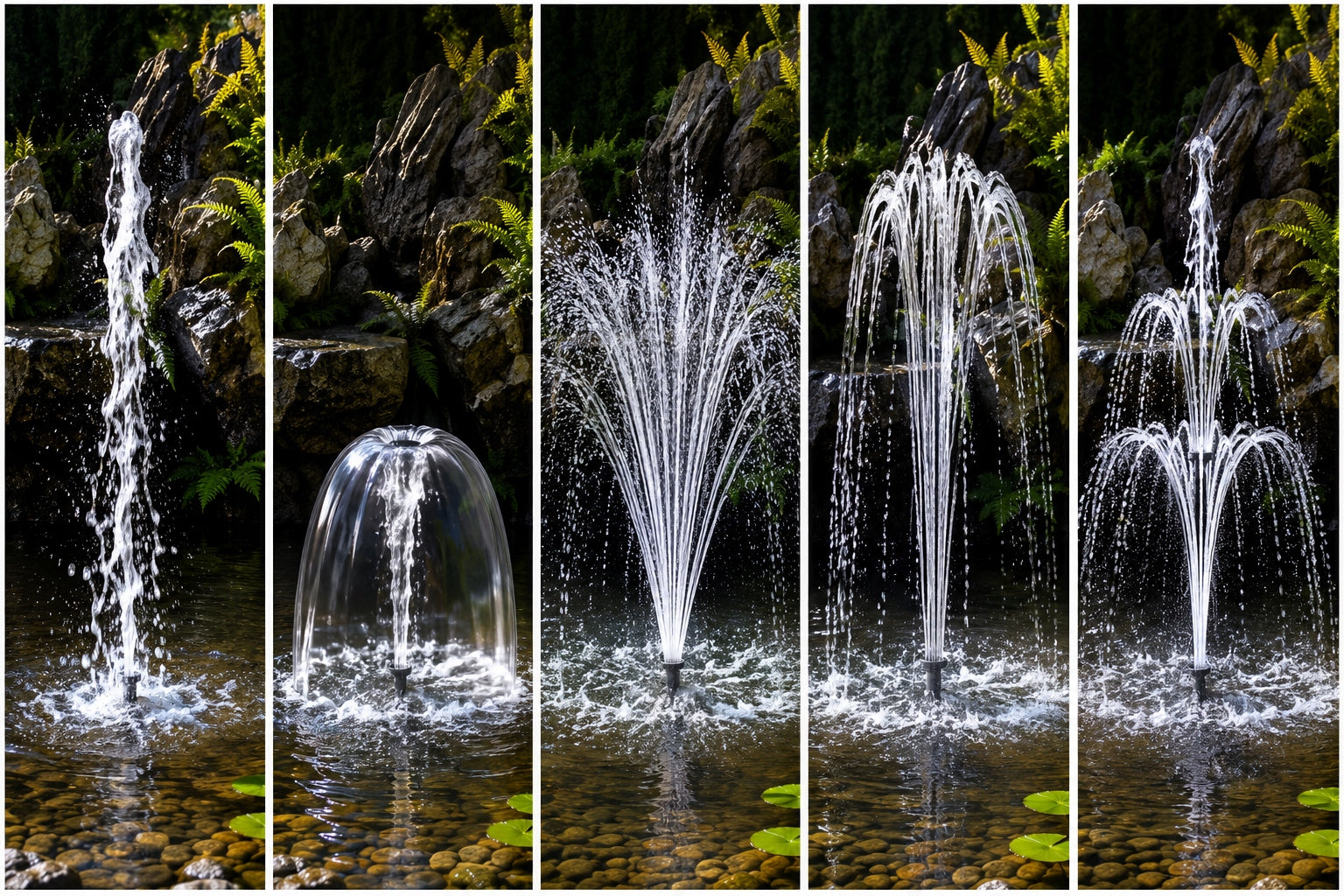 Fountain Pump For Pond Water 28W 1400L/h Efficient 5 Nozzles Lifting 2m Packaging status original