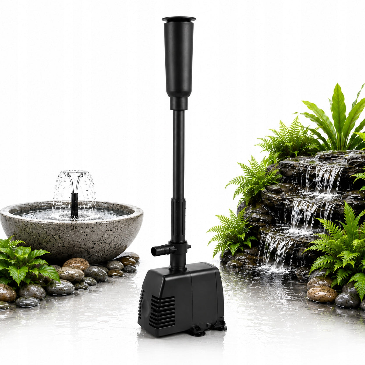 Fountain Pump For Pond Water 28W 1400L/h Efficient 5 Nozzles Lifting 2m