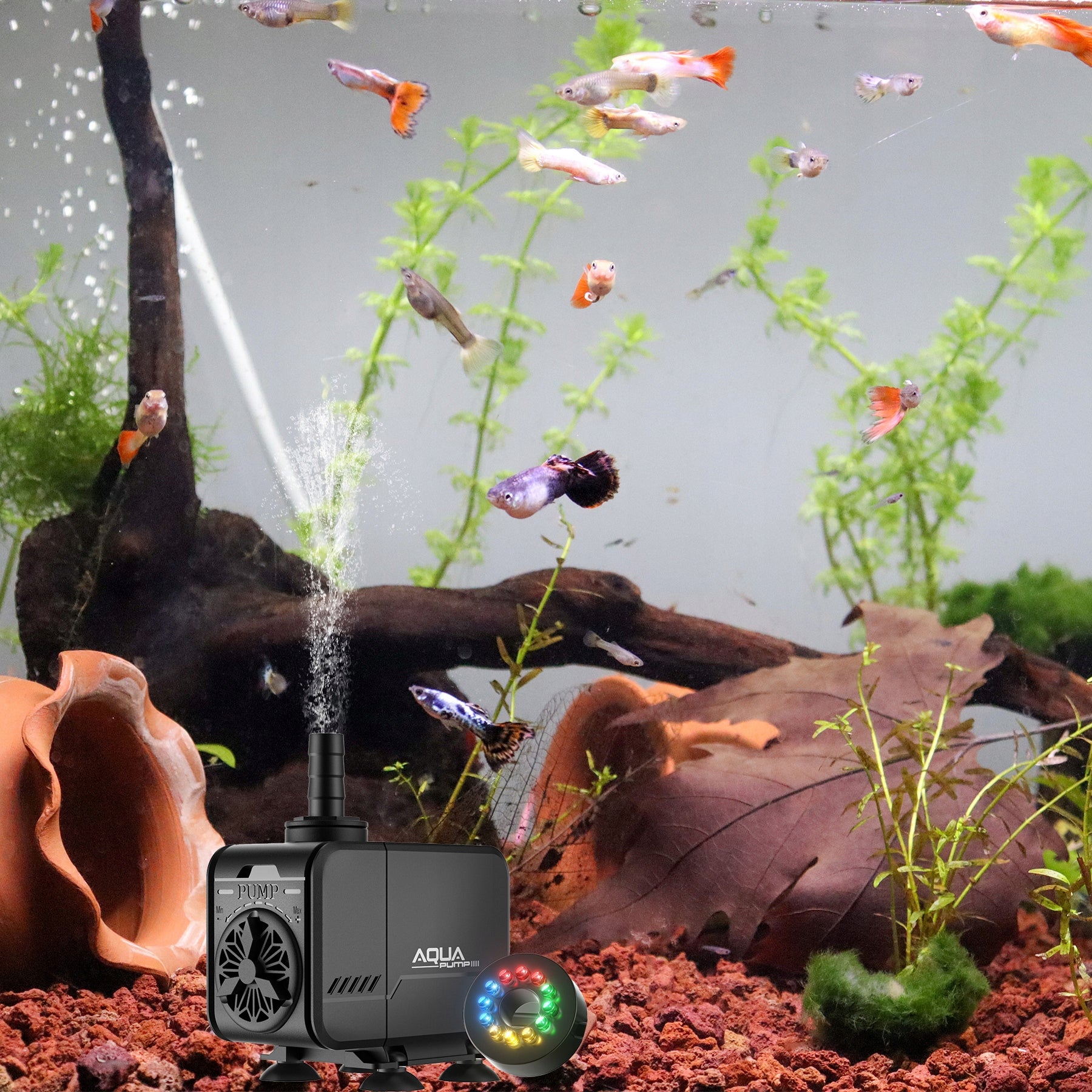 Fountain Pump with Flow Control and Lighting 12 LED 1500l/h 20W Manufacturer code 4069778590034