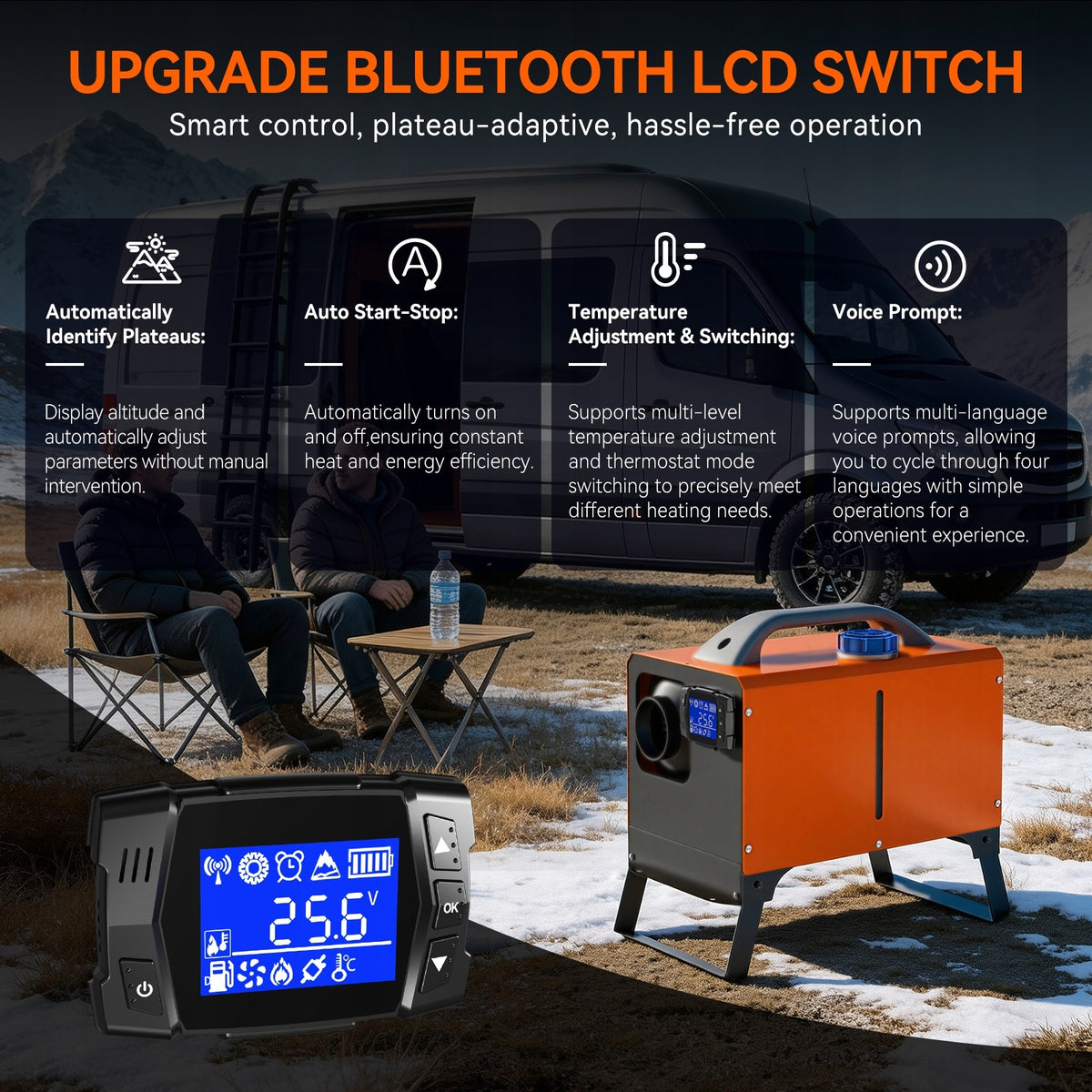 Foursun Ogrzewanie Postojowe 8KW Webasto 12V 24V APP Pilot LCD Brand Foursun