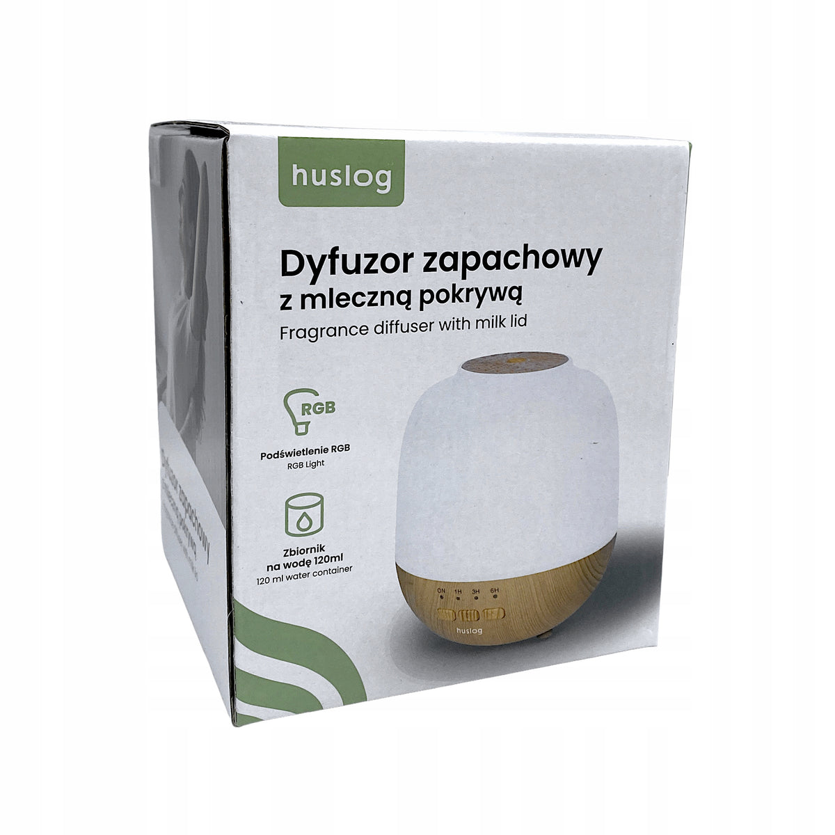 Fragrance diffuser humidifier with milk cover, Aromatherapy 120mL Packaging status original