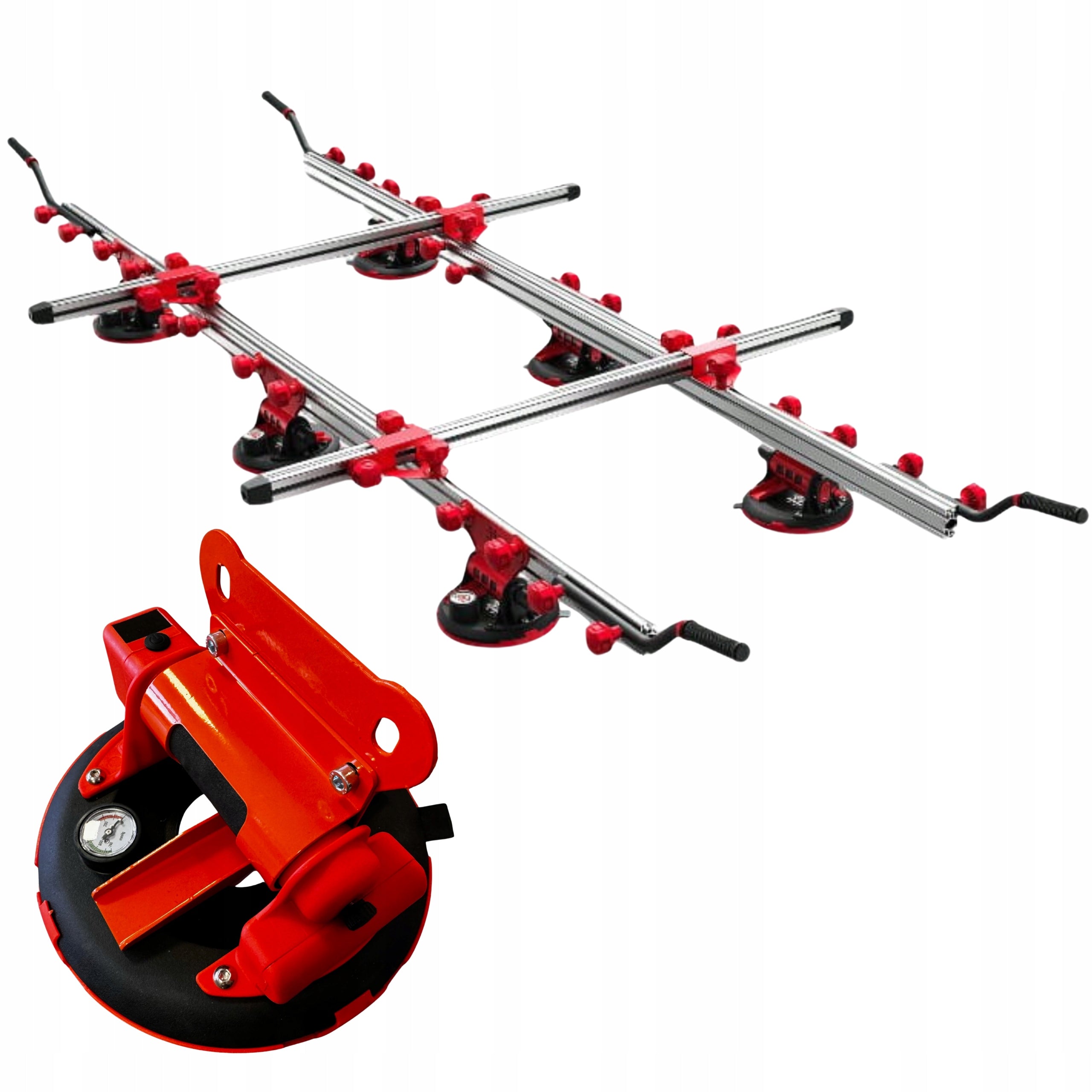 Frame for large formats carrier frame + suction cups automatic WERTEC