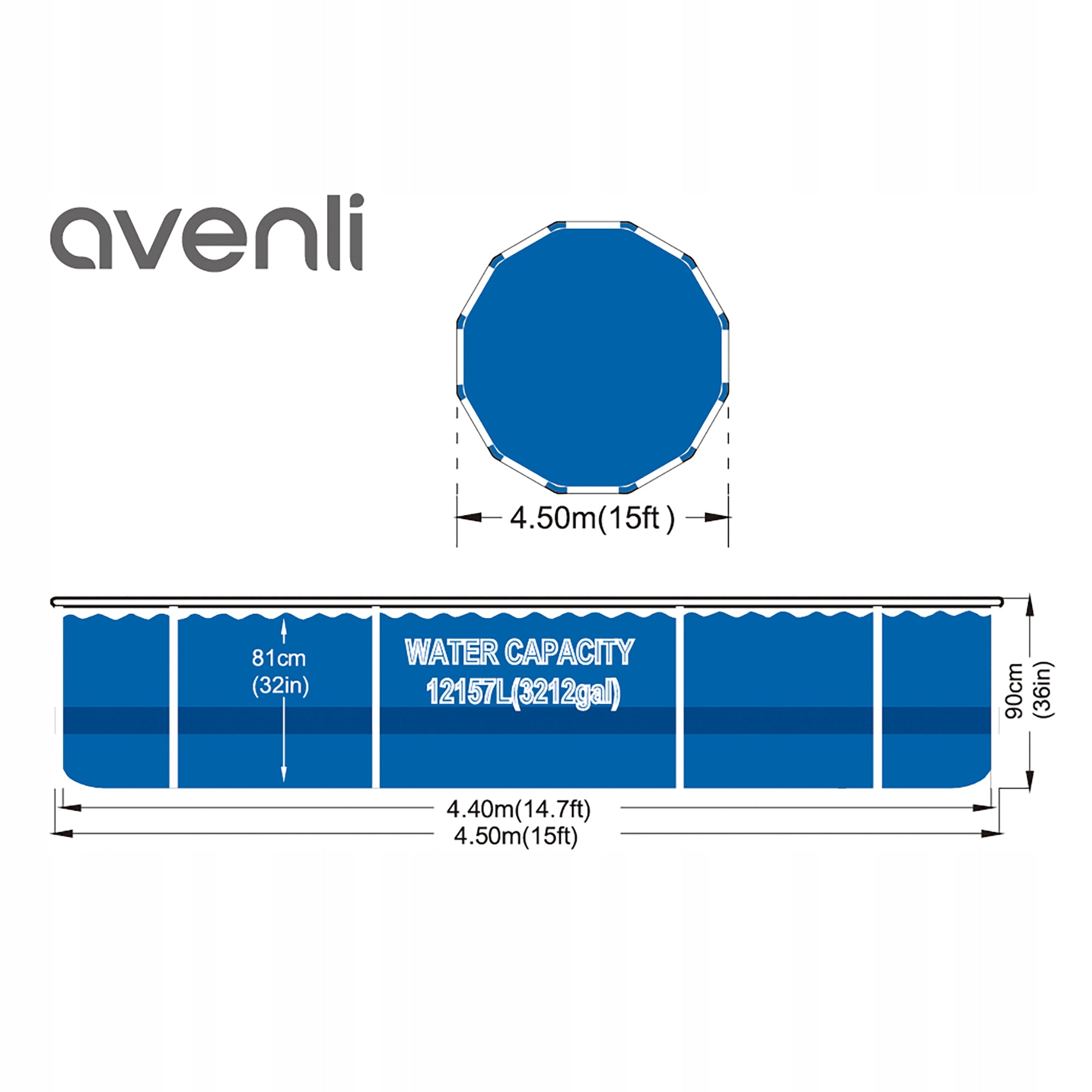 Frame pool Avenli round 427x84 cm Brand Avenli