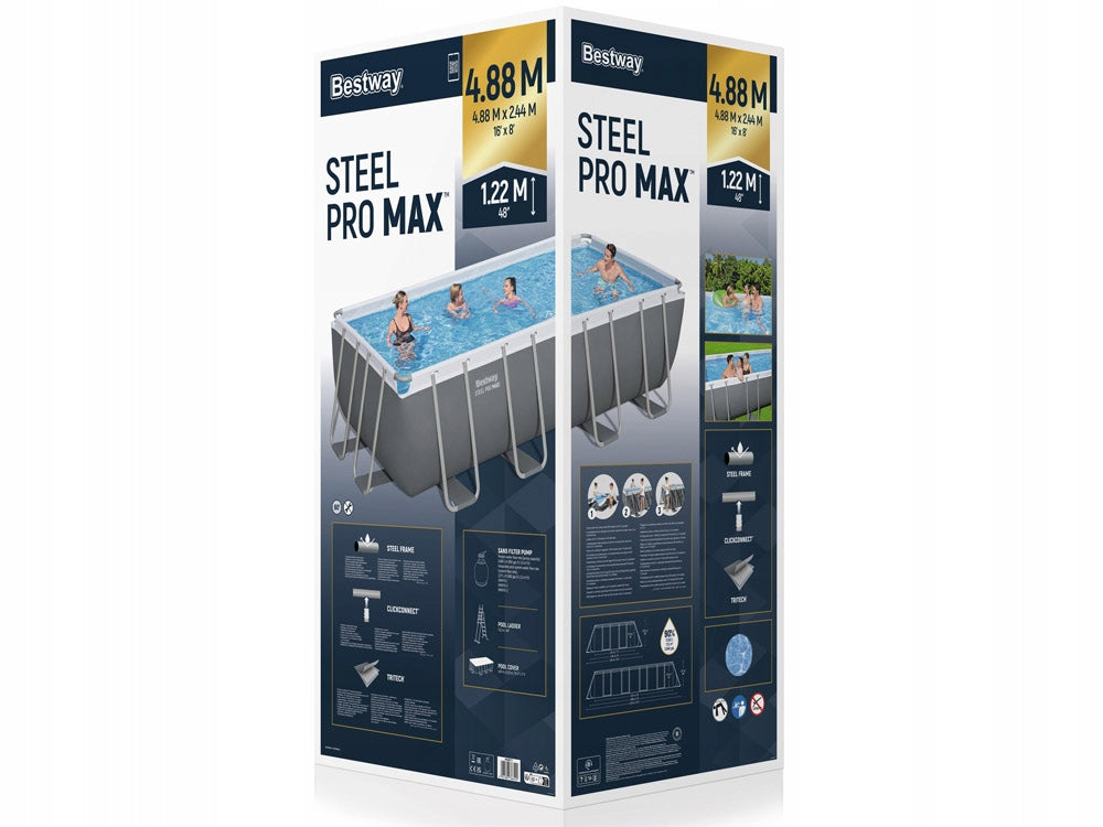 Frame pool Bestway 56671 488x244x122cm WITHOUT ACCESSORIES Brand Bestway