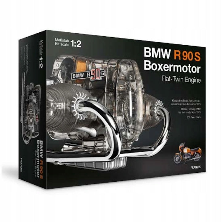 Franzis BMW R90 model engine for folding in 1:2 scale