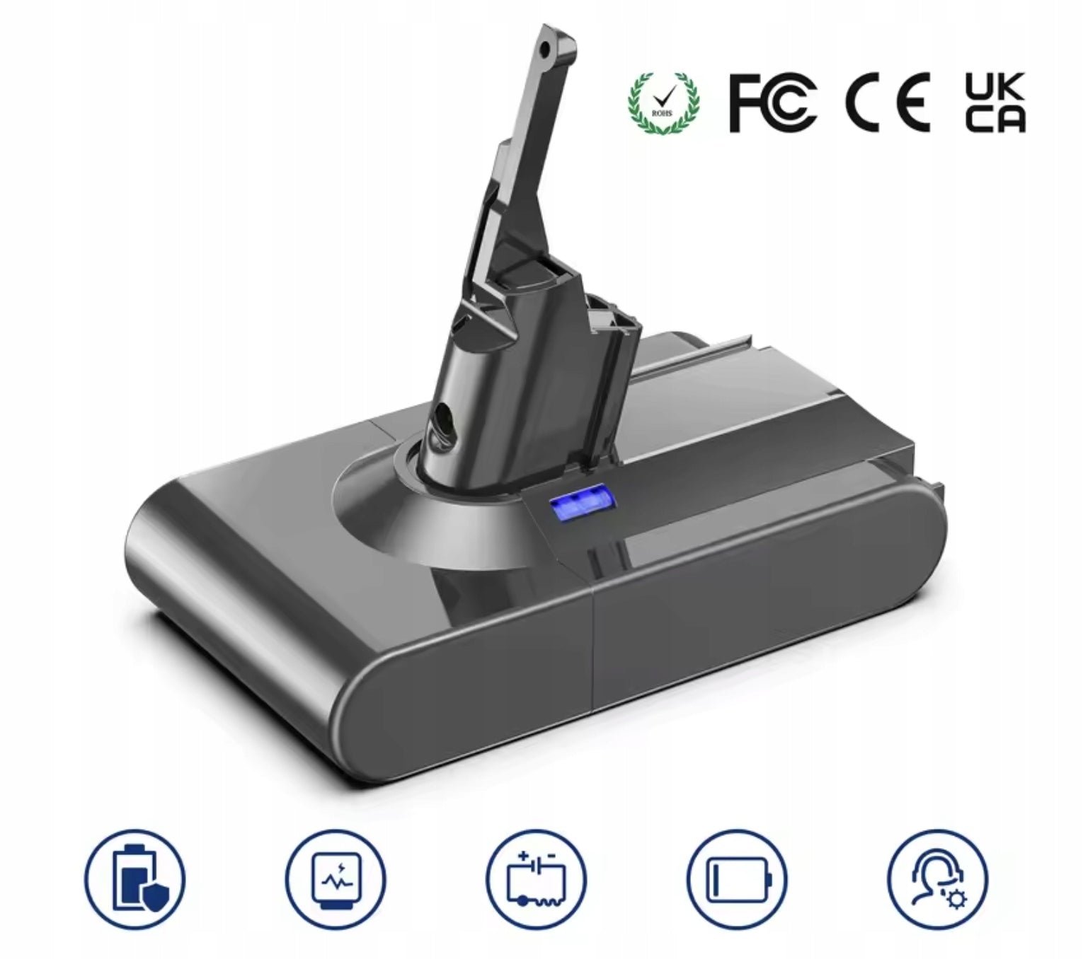 Freebie + Universal Powerful Battery Rechargeable Battery for Dyson V8 SV10 6000mAh Manufacturer code 112233