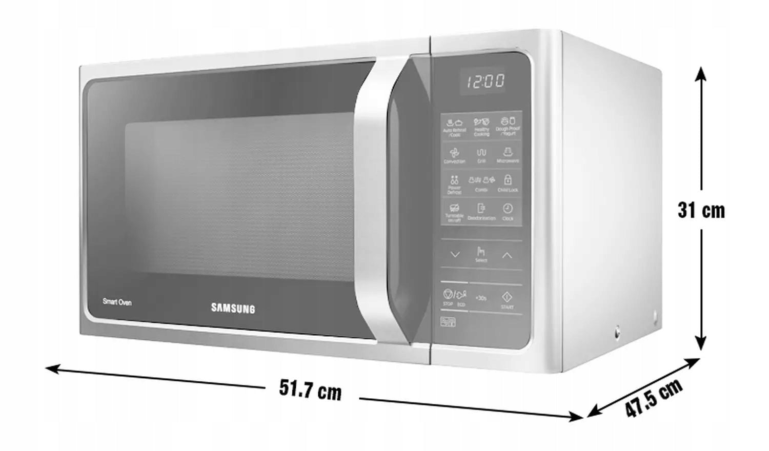 Freestanding microwave oven Samsung MC28H5013AS Manufacturer code MC28H5013AS