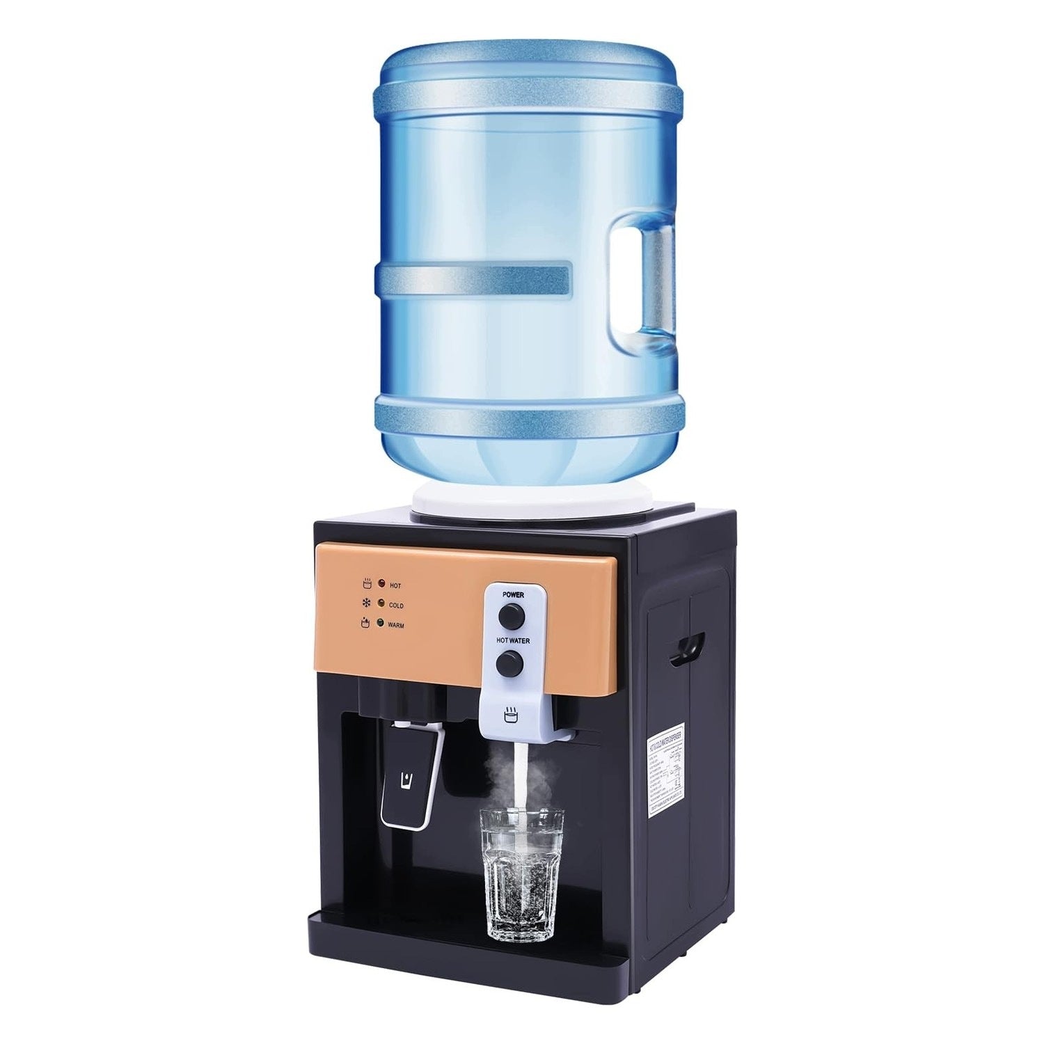 Freestanding water dispenser - cooling and heating function - gold
