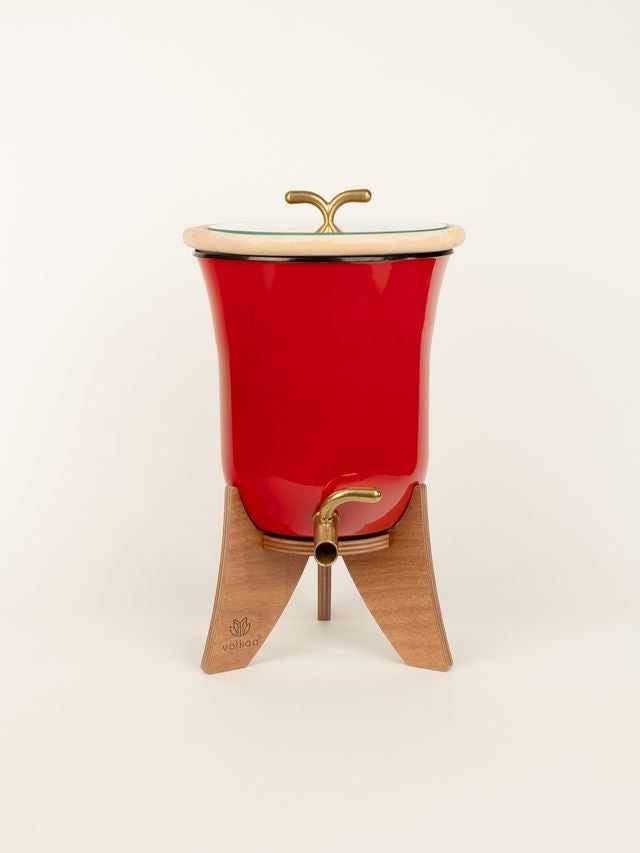 French ceramic water filter Volkao Le Magma – red