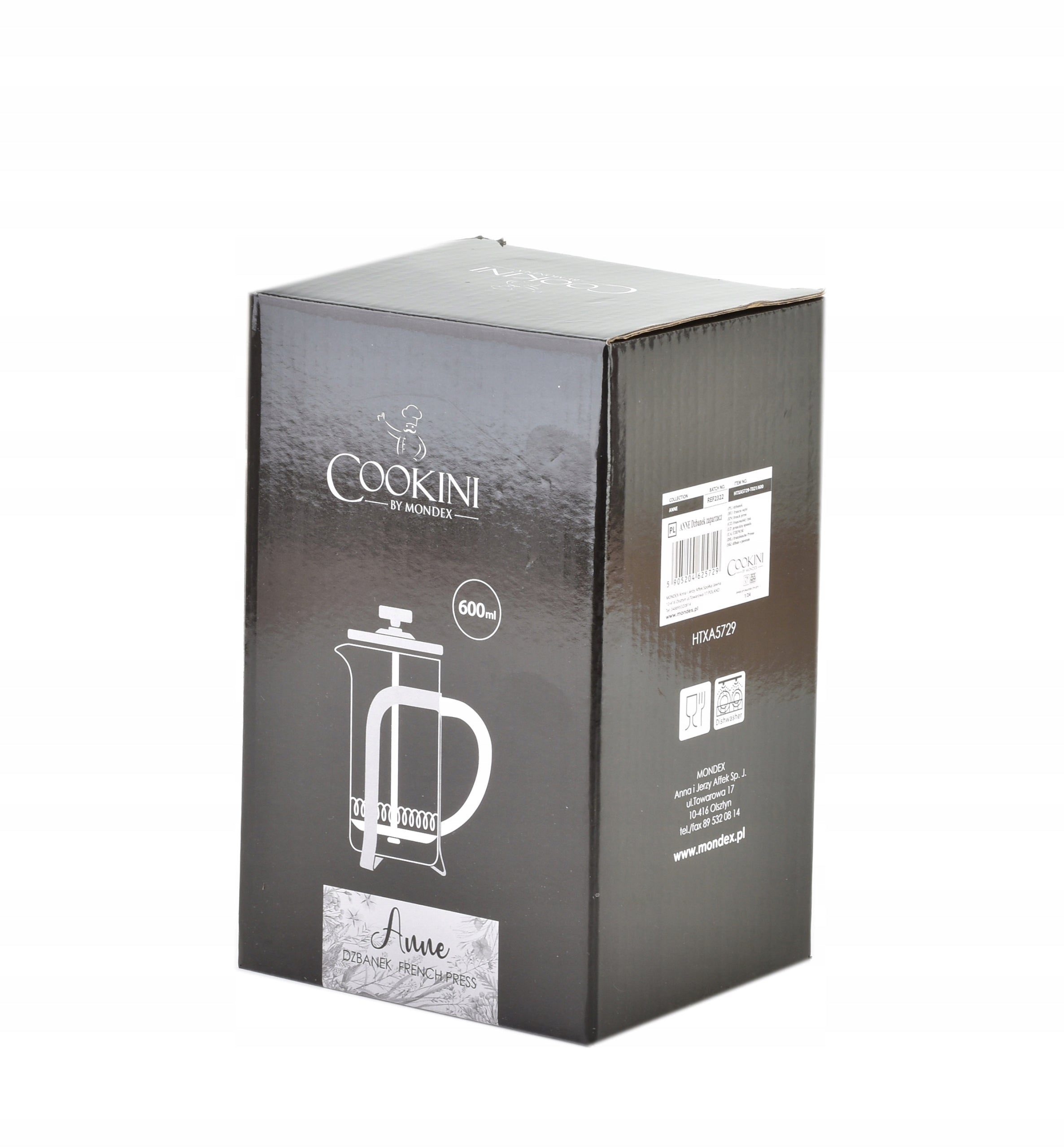 French press 600 ml stainless steel tea coffee maker Packaging status original