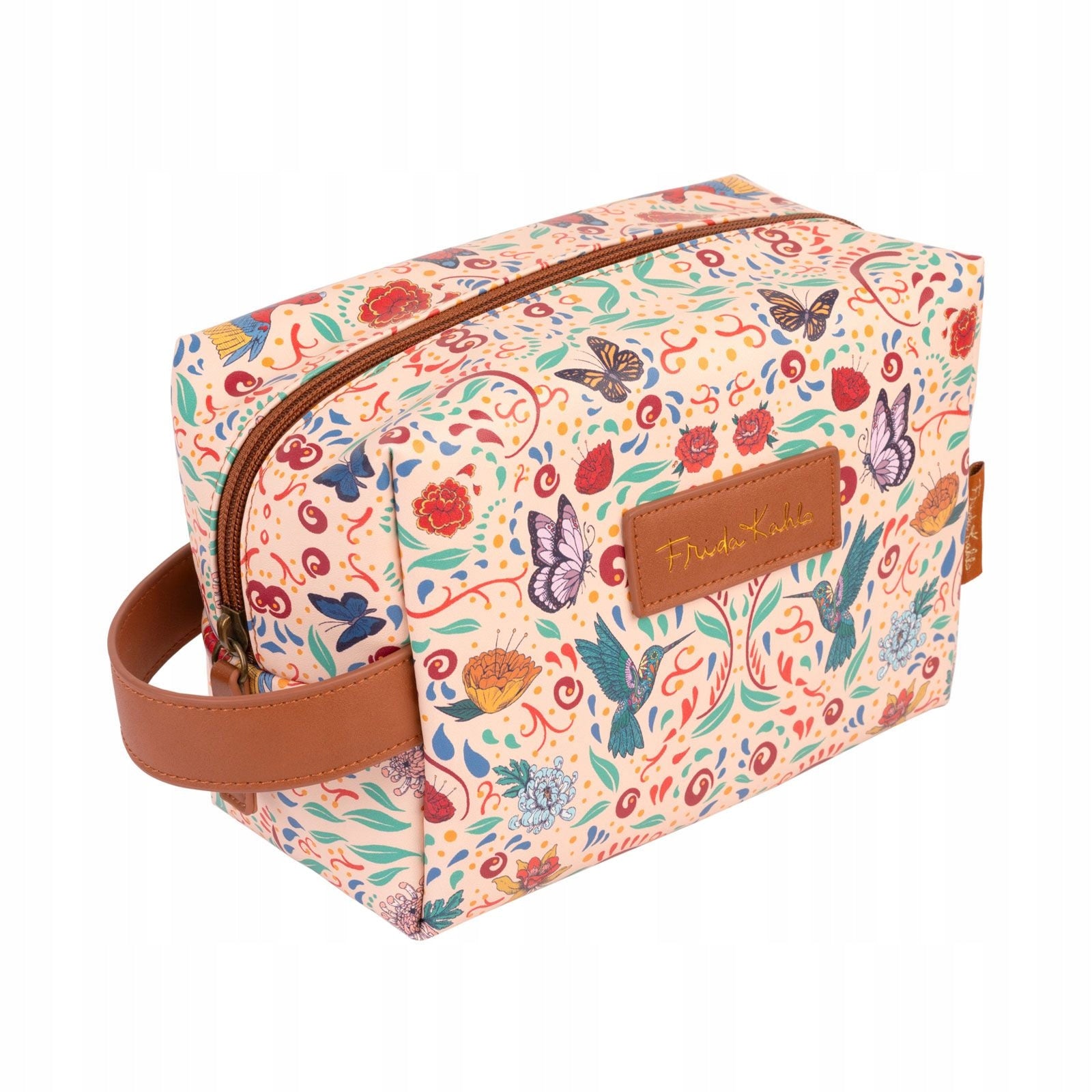 Frida Kahlo Women's Travel Cosmetic Bag with Handle Gift for Girlfriend Brand Grupoerik