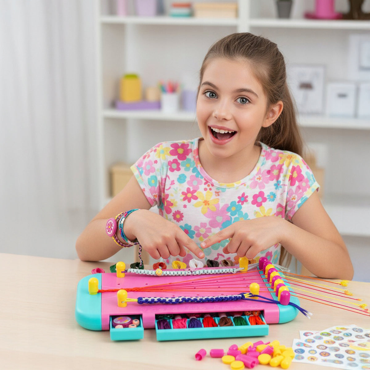 Friendship Bracelet Making Kit for Kids – DIY Creative Set for Girls Packaging status original