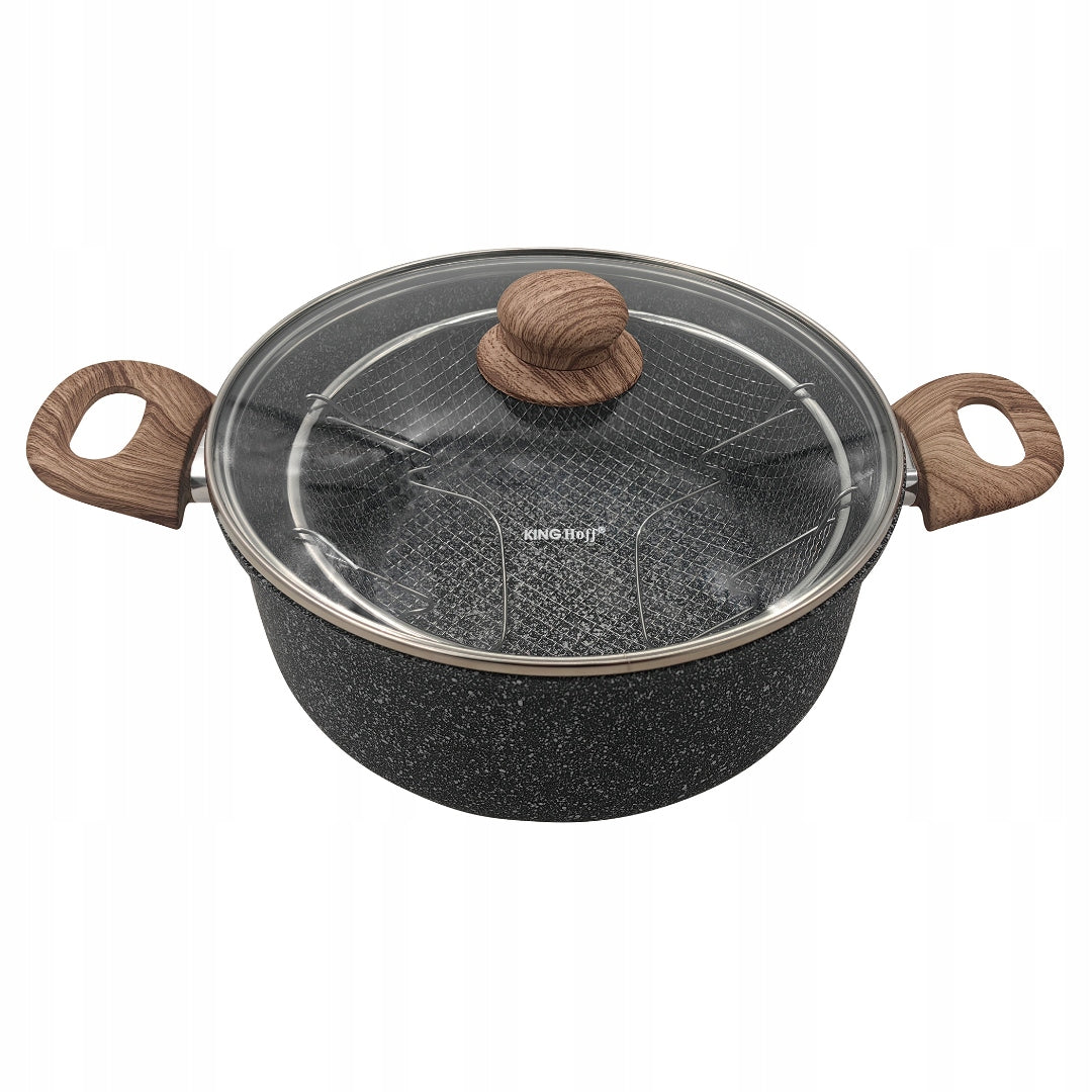 Fries pot with basket 24cm, Pot 4L non-stick induction gas KH-1985 Manufacturer code KH-1985