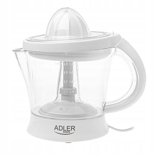 Fruit Citrus Juicer 1L 60W Rgulation 2 Interchangeable Cones Adler White Brand ADLER