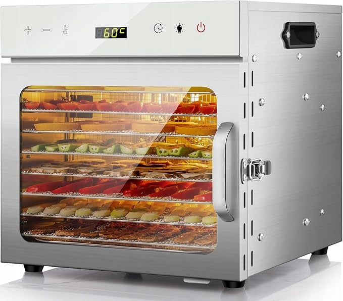 Fruit Vegetable FOOD DRYER 400W 30-90 DEGREE TIMER STAINLESS STEEL