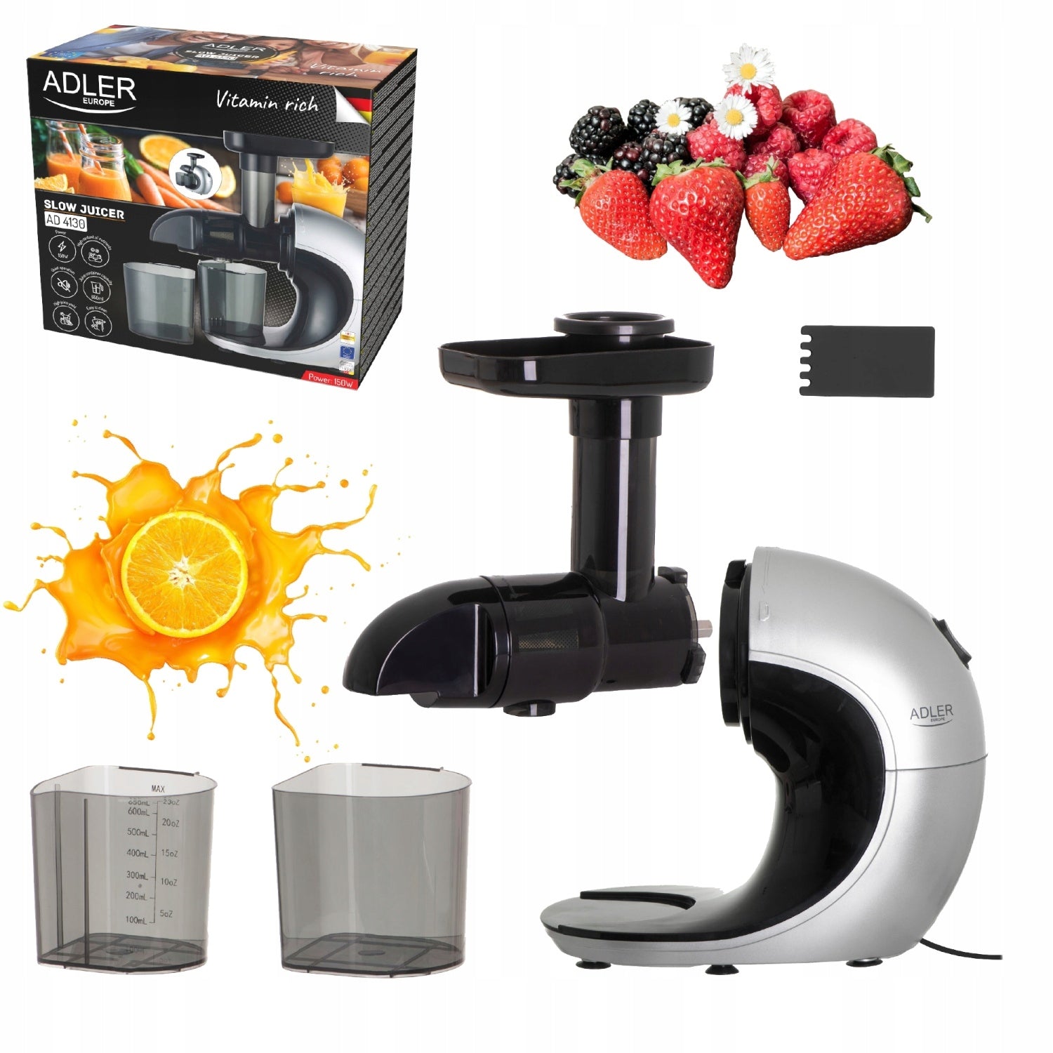 Fruit Vegetable Slow Rotation Juicer Strong Quiet DC 150W